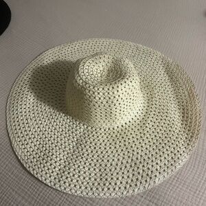 Oversized wide brim straw hat